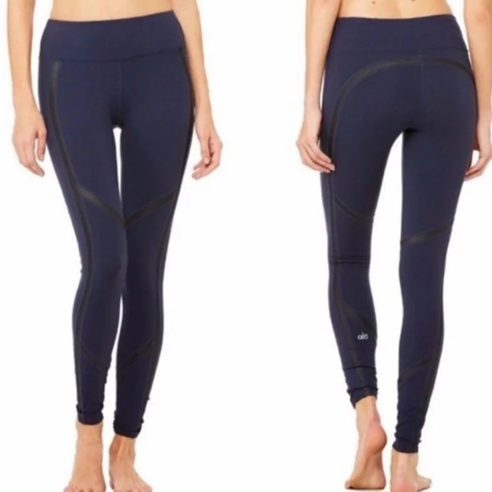 Alo Yoga Talia Leggings Size Small Navy/Blue